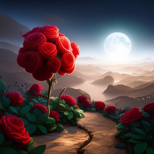 Elegant 80th Birthday Invitation with Red Roses