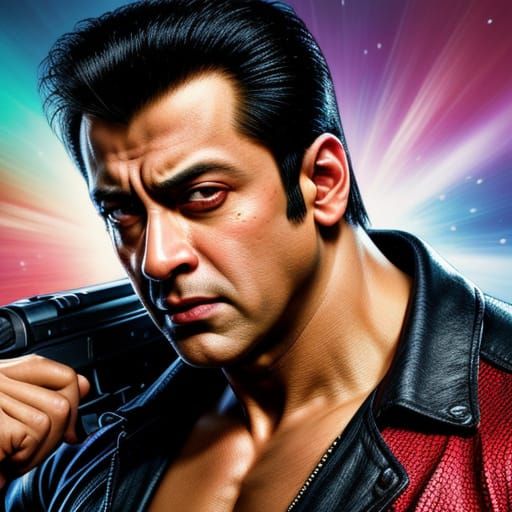 Dramatic Bollywood Actor Portrait in Hyperrealistic Style