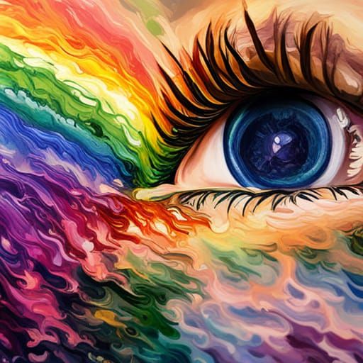 Rainbow Reflection in Dragon's Eye