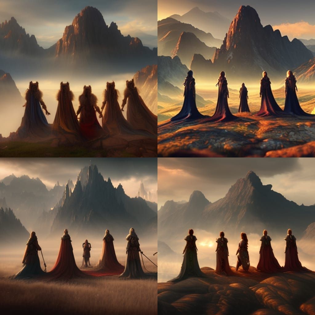 Norse Female Ancestors on Mountain Top