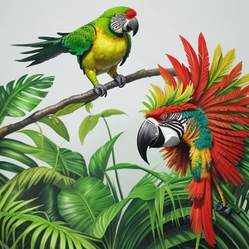 Parrots, Jungle, and Fast Food Fusion
