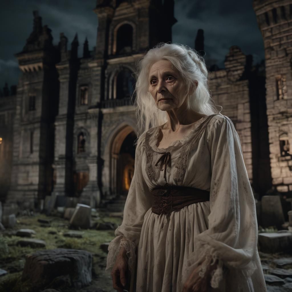 A hyperrealistic 3d Chiba style image of a creepy, ghostly o...