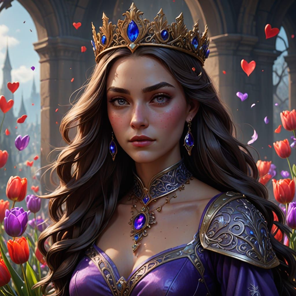 Young Queen Barran in Lavish Valentine's Day Attire