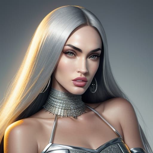 Megan Fox Glamour Shot with Silver Nose Ring