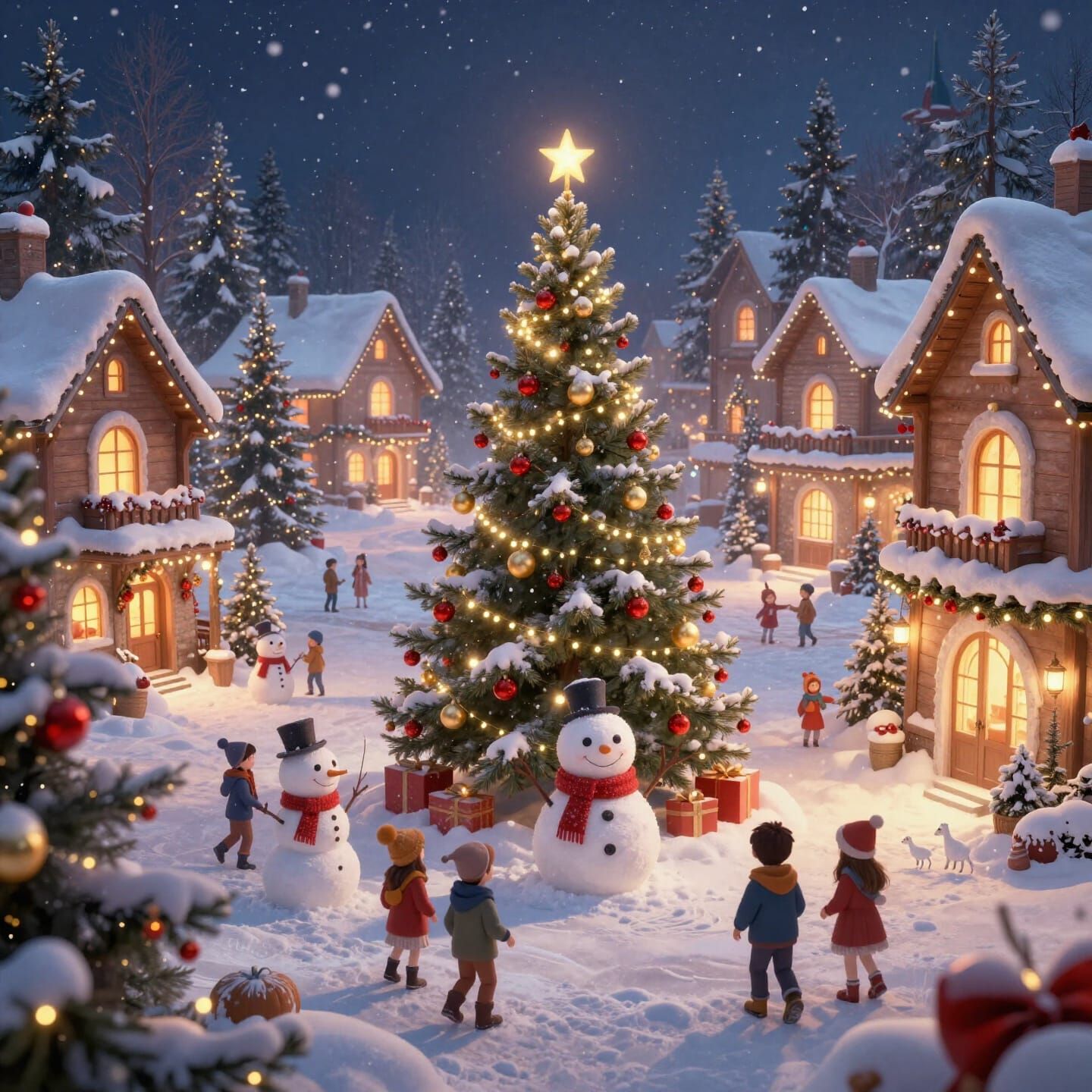 Festive Christmas postcard High-Res