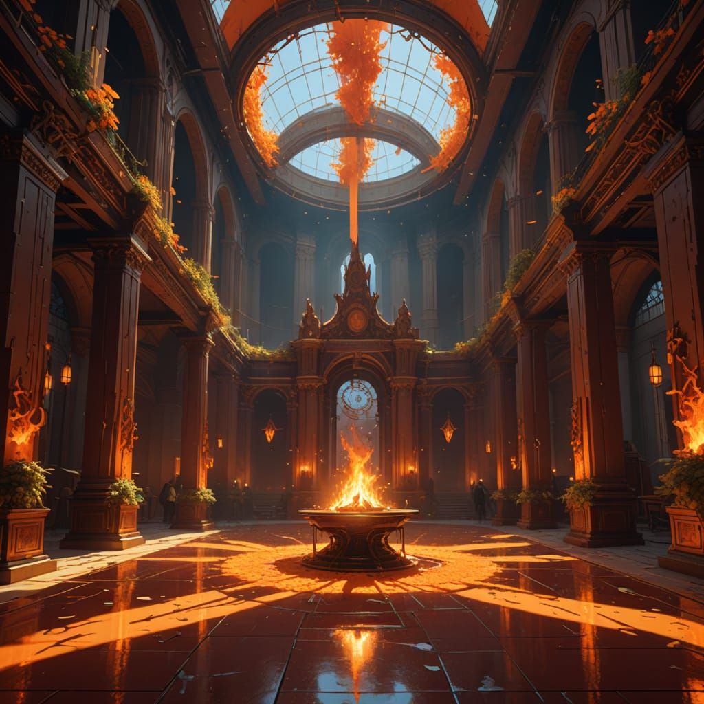 Sunspike Plaza: Razor Pillars Catching Sunlight