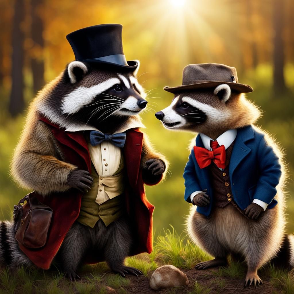 Raccoon Dandy and Groundhog Hobo Chat
