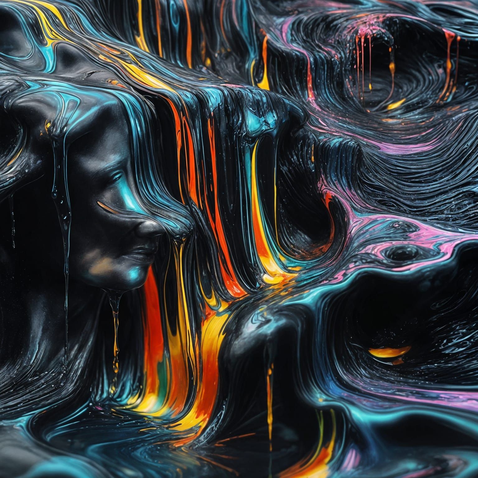 Melting Basalt Head in Alberto Seveso Style