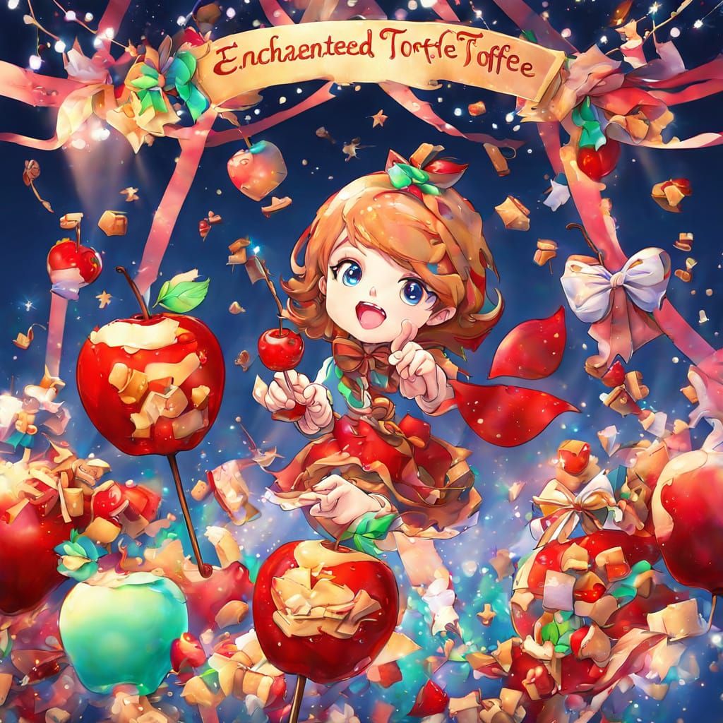 Magical Toffee Apple Rises in Mystical Light