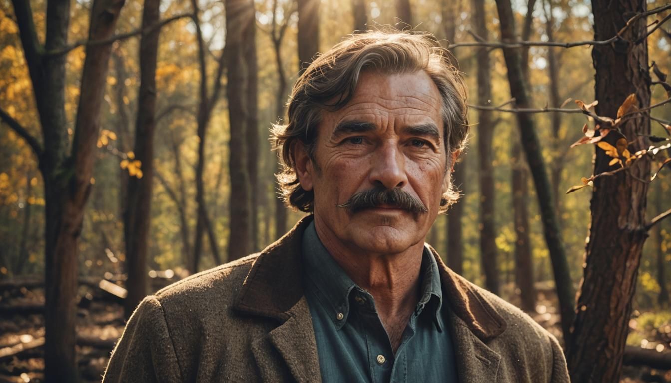 Environmental Portrait of a Man with a Mustache