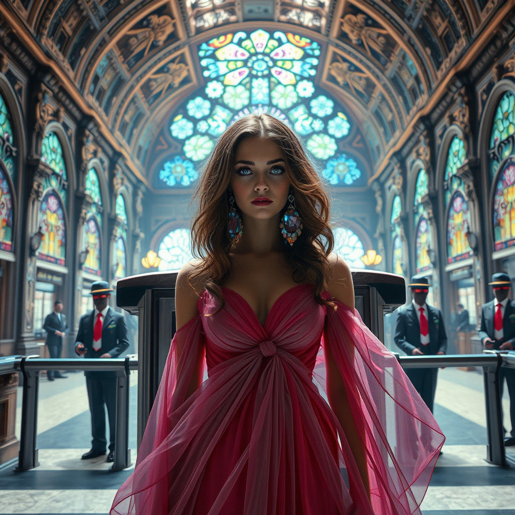 Kaleidoscope Eyes at Surreal Train Station