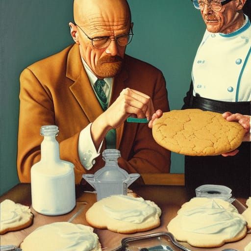 Walter White and FDR Baking Cookies