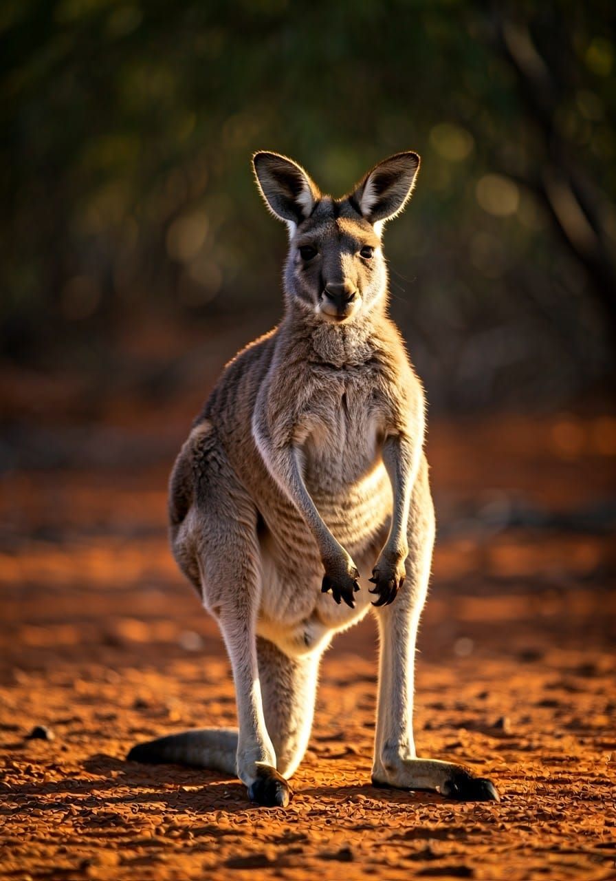 Majestic Kangaroo in Outback Wildlife Photography