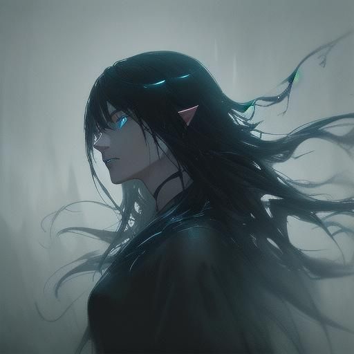 Orca Gijinka Portrait in Dark Fantasy Style