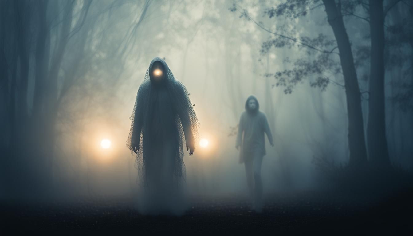 Ethereal Entity Emerges from Fog: Atmospheric Photography