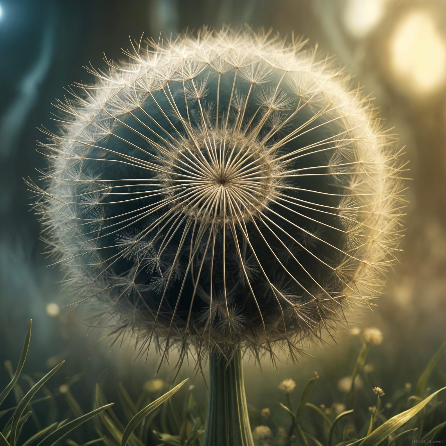 Sci-Fi Cartoon Dandelion 3D Render