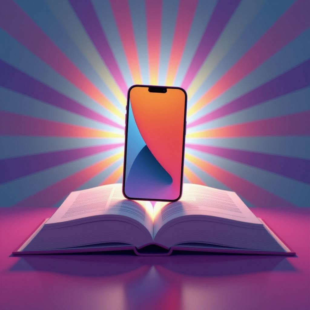 iPhone 16 Emerges From Open Book in Pixar Style