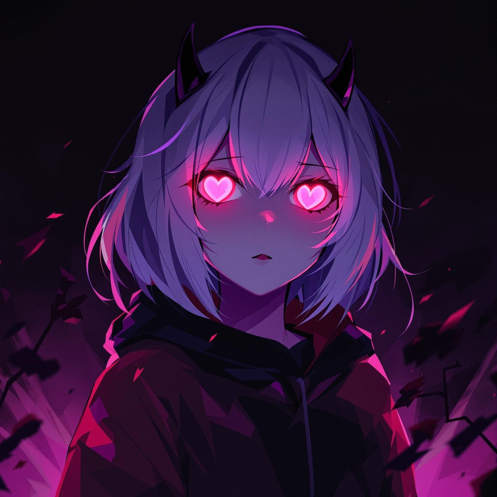 Cute Dark Fantasy Woman in Red and Black