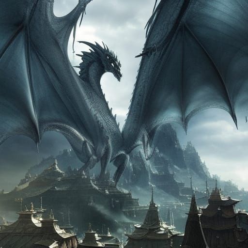Epic Dragons in Dramatic Digital Matte Painting