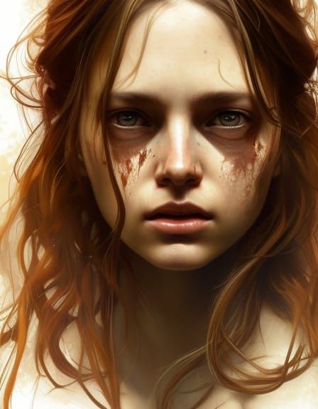 Zombie Apocalypse Survivor Portrait in Artgerm Style