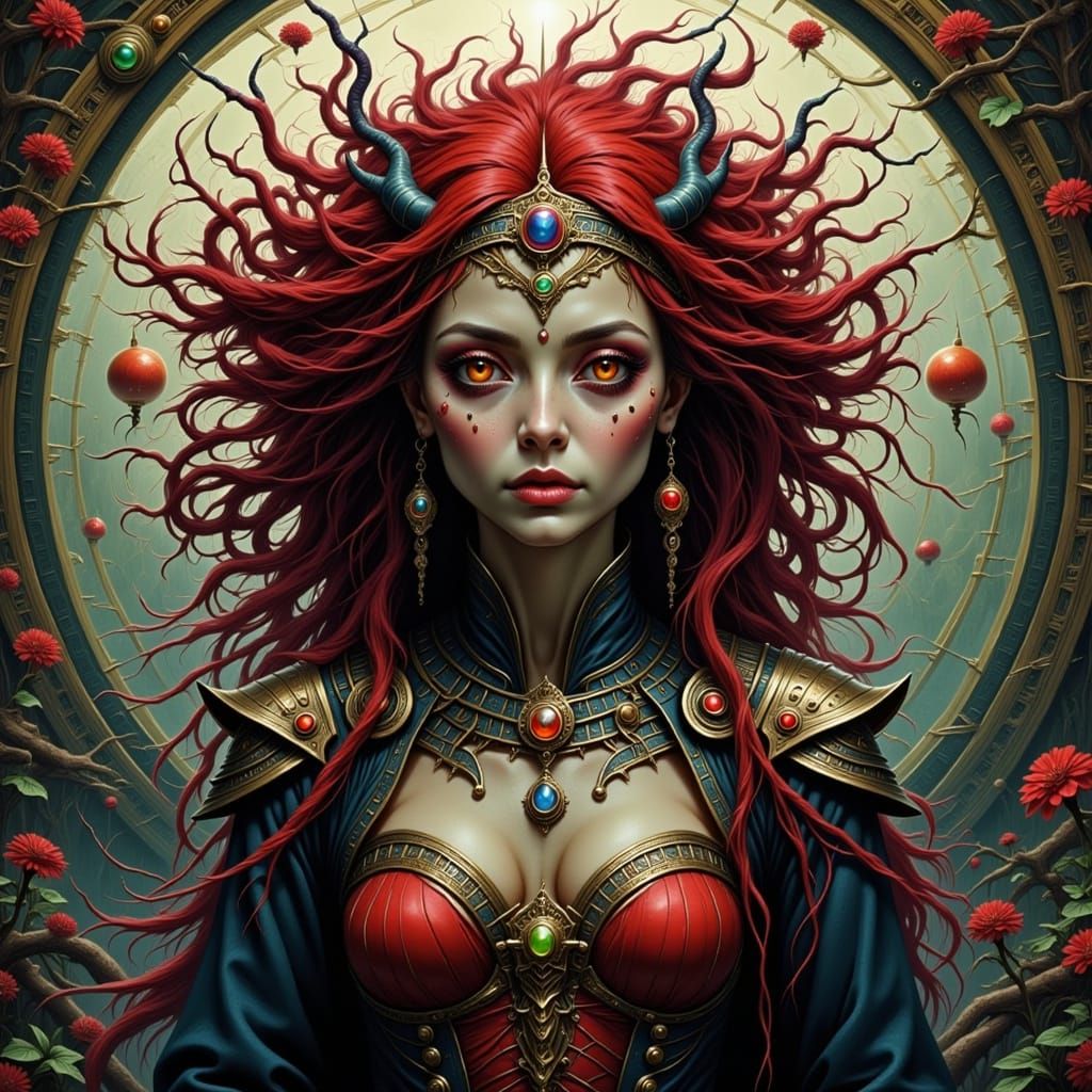 Ethereal Alien Woman in Mystical Landscape