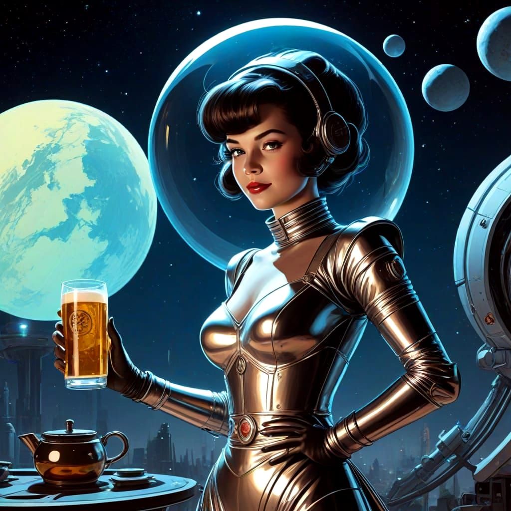 Star Maidens in Cosmic Glass Capsules