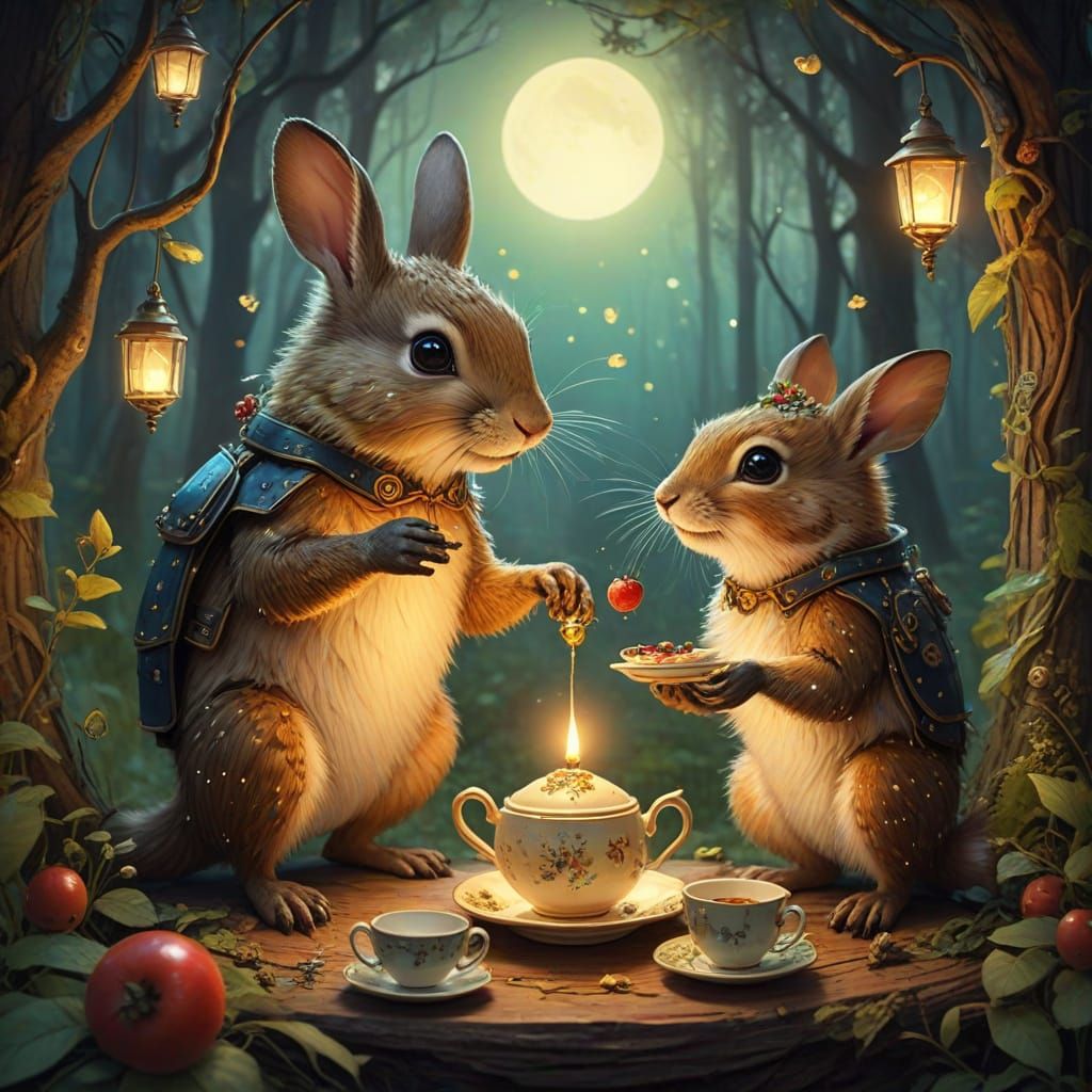 Steampunk Whimsy: A Forest Creature's Golden Age Tea Party