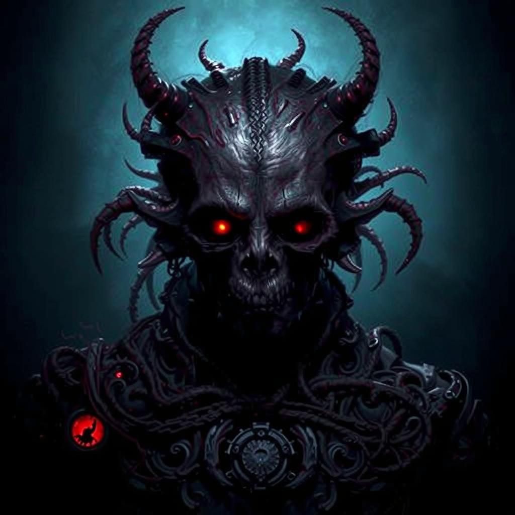 Eerie Biomechanical Demons in Giger-Beksiński Style