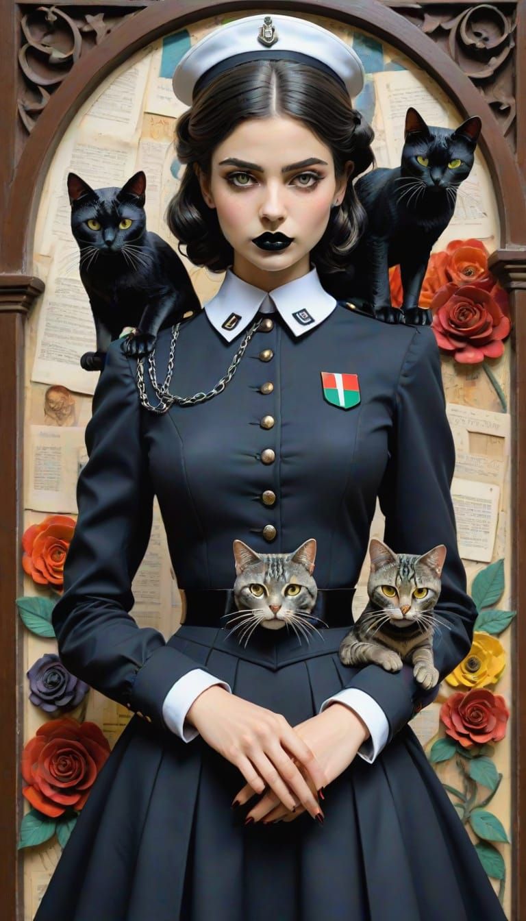 Italian Gothic cat teacher