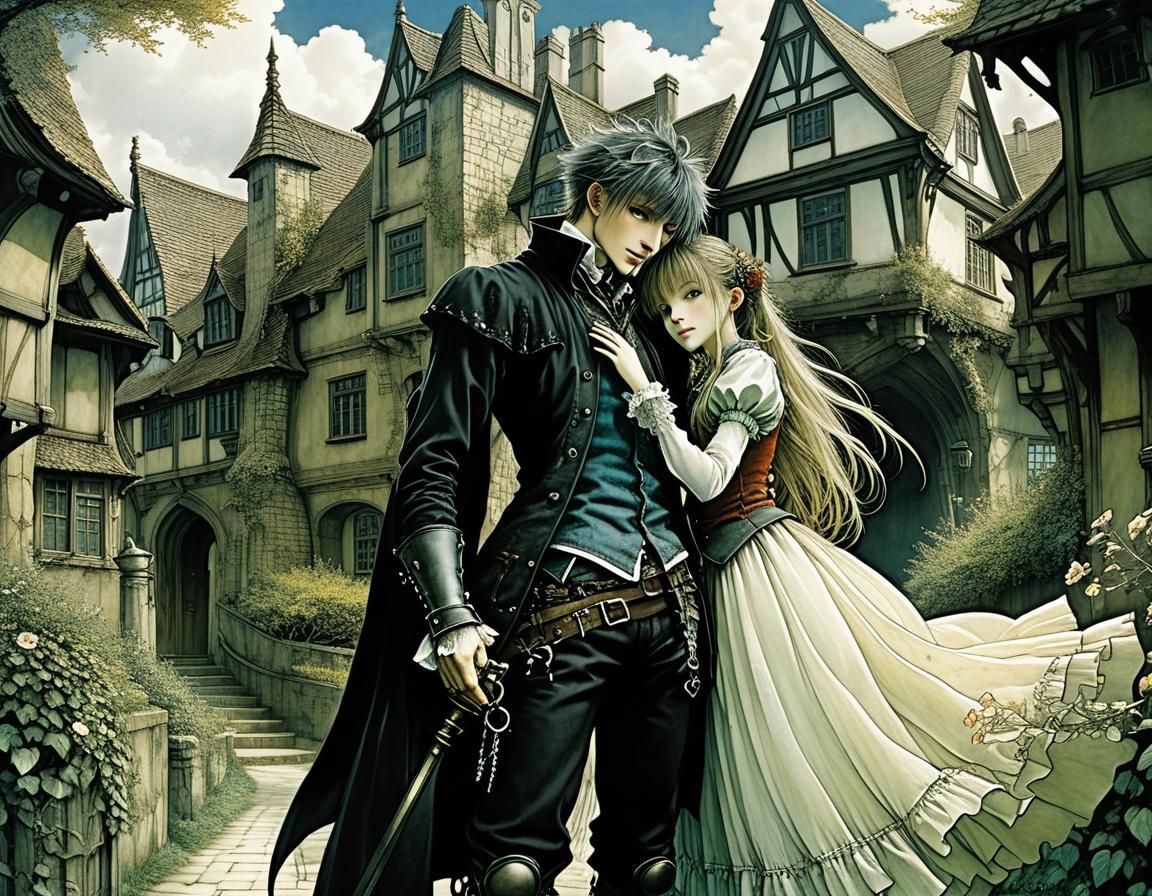 Anime Romance in Arthur Rackham Style