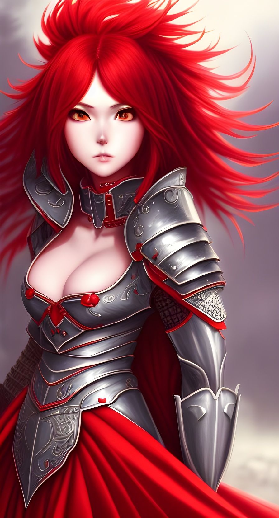 Anime Warrior Princess in Magical Forest