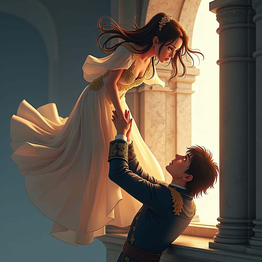 Palace Escape: Anime-Inspired Drama in 3D