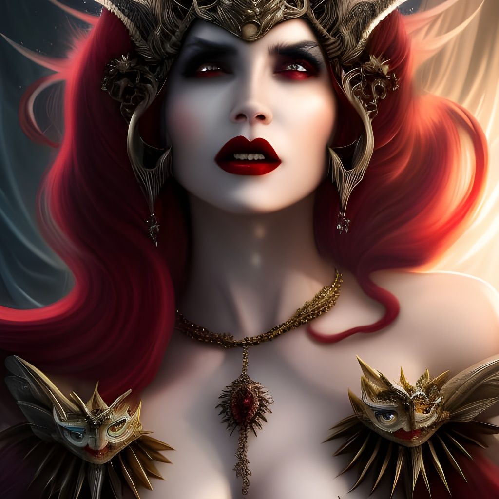 Hyperdetailed Vampire Portrait in Fantasy Art Style
