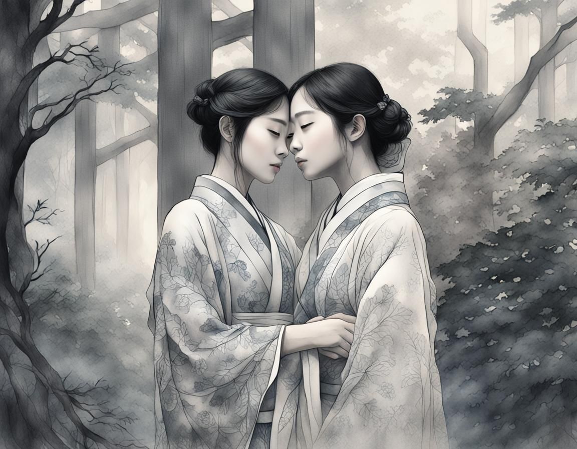 young Asian lesbian couple