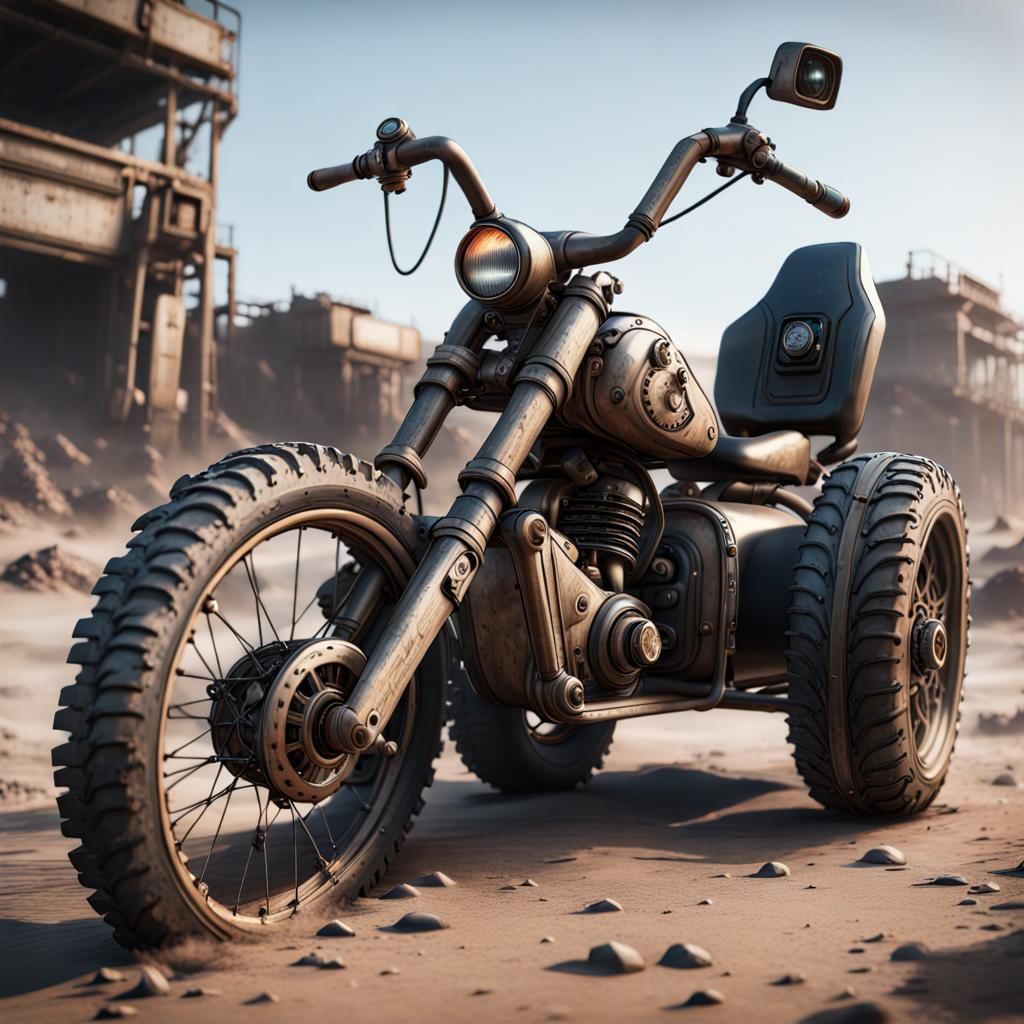 Wasteland Tricycle: Detailed Matte Painting