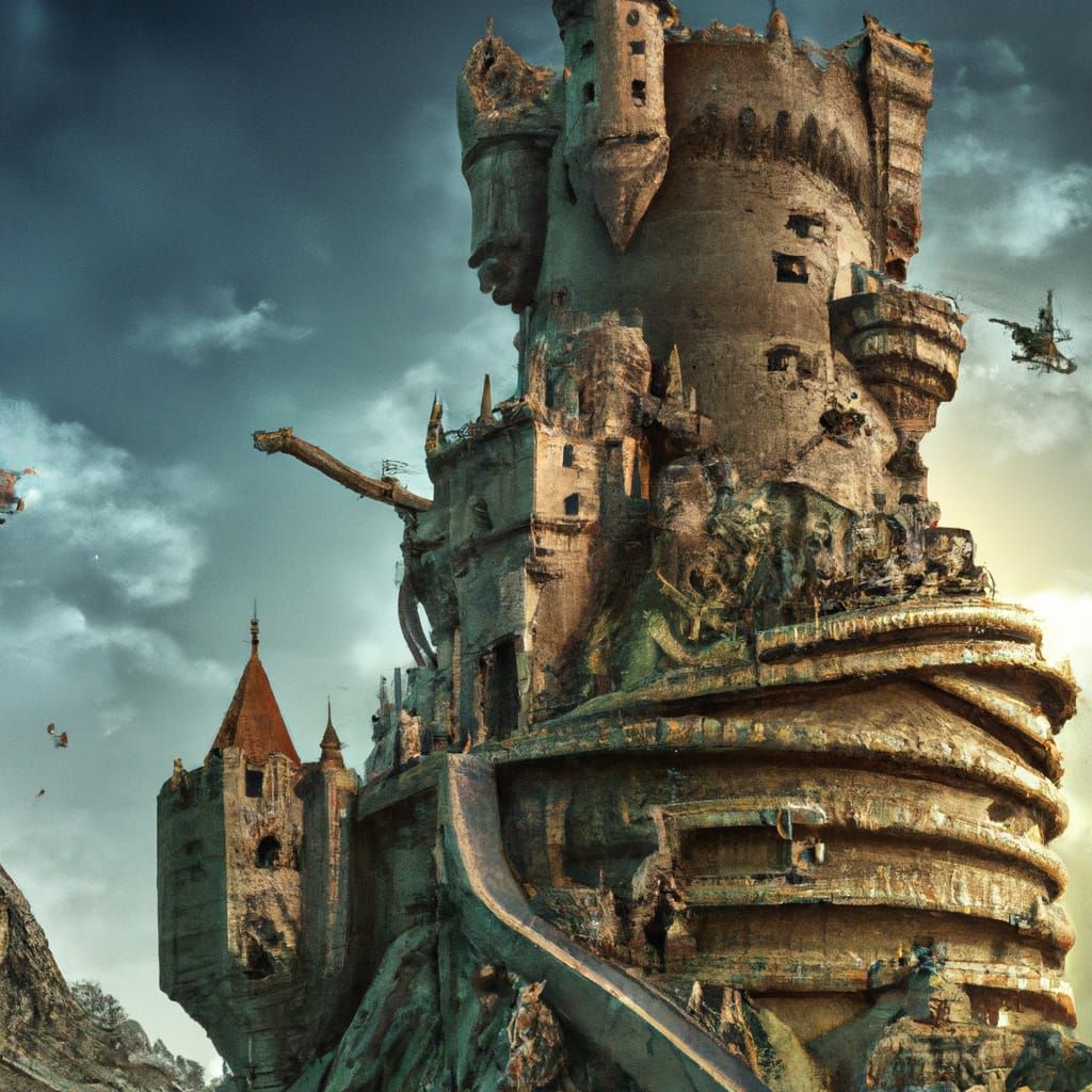 Hyperdetailed Evil Castle with Tower of Death