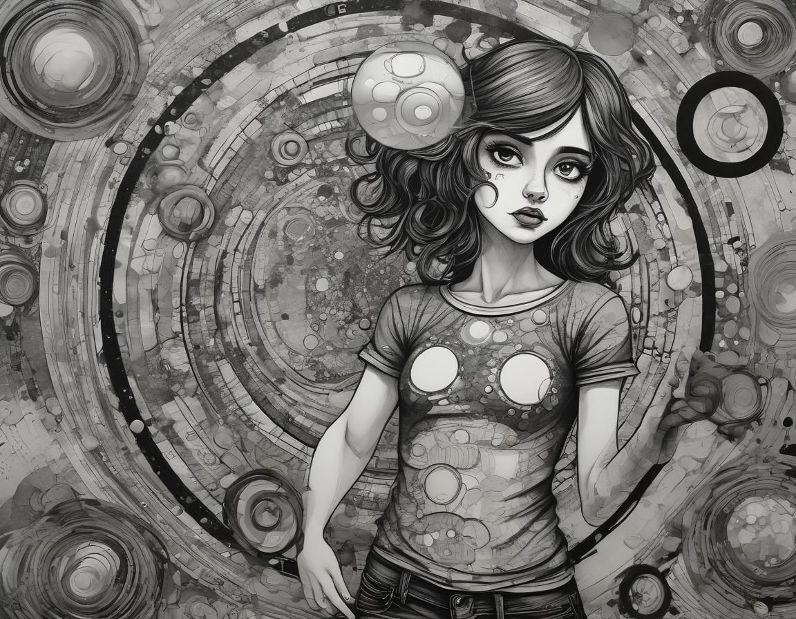 Molten Topological Manifold in Charcoal Style