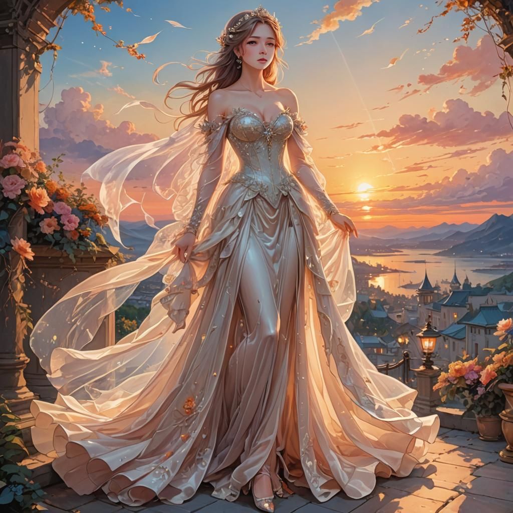 Bridal Beauty: Stunning Anime Fantasy Illustration