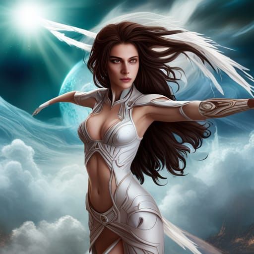 Enchanted Ikran Woman in Ethereal Anime Style