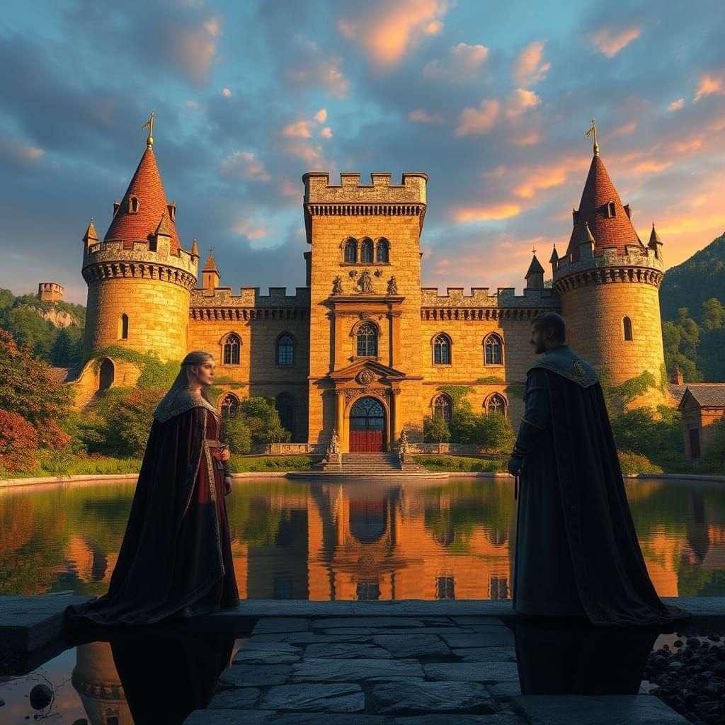 Medieval Kings and Queens Castle Matte Painting
