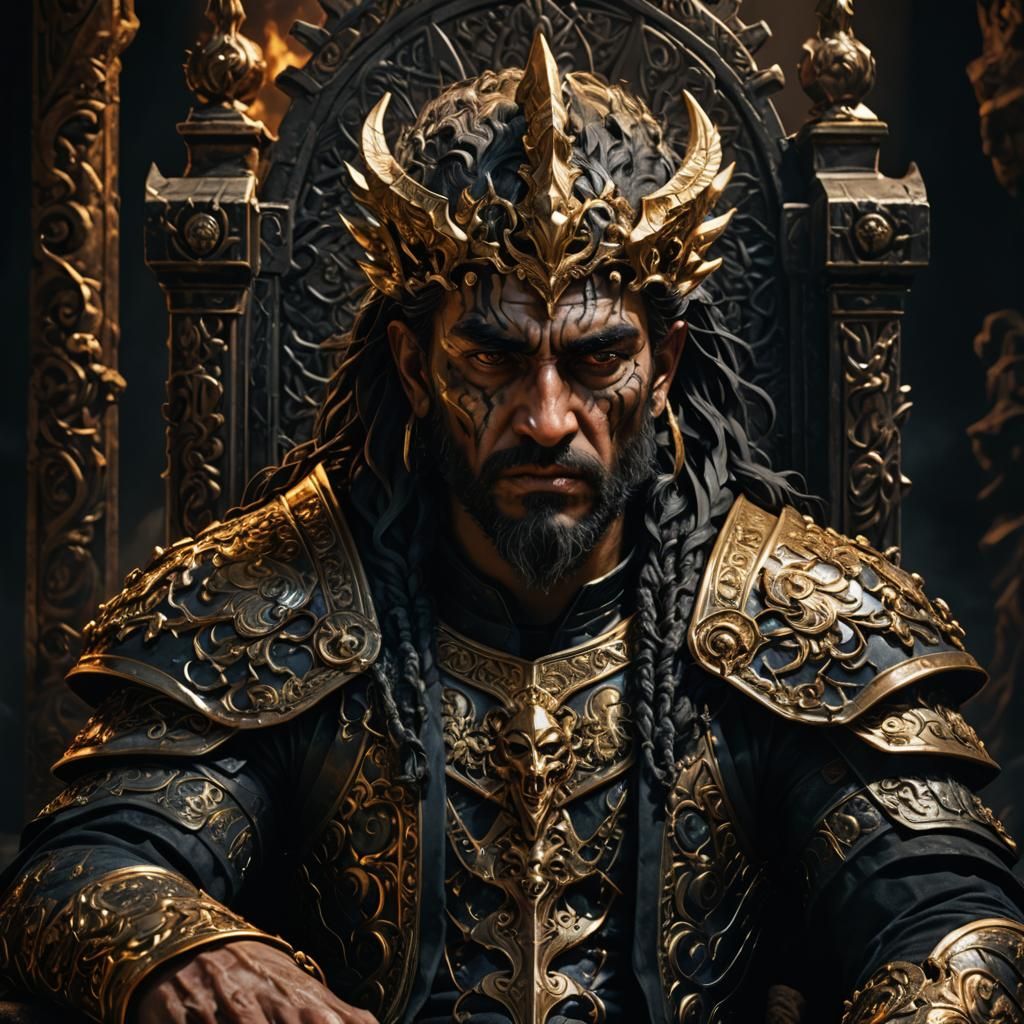 God of Pain: Hyper-Realistic Digital Portrait