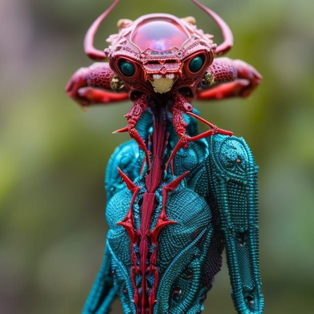 Filigree Crab Humanoid Alien on Alien Beach