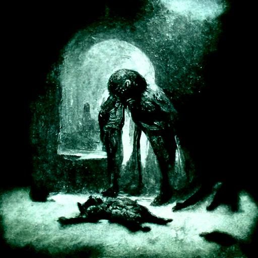 Dark Depression: Gothic Horror Engraving