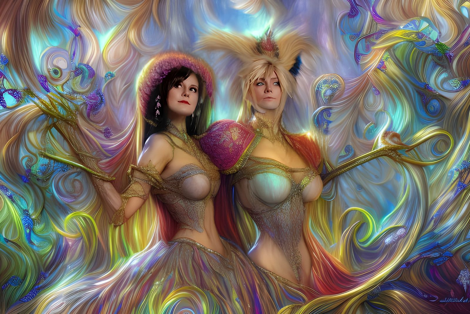 Sensual Portrait in Hyperdetailed Digital Art Style