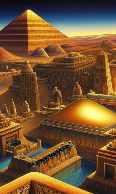 a detailed picture of king Tut a artist rendition absolutely beautiful and perfect in every detail