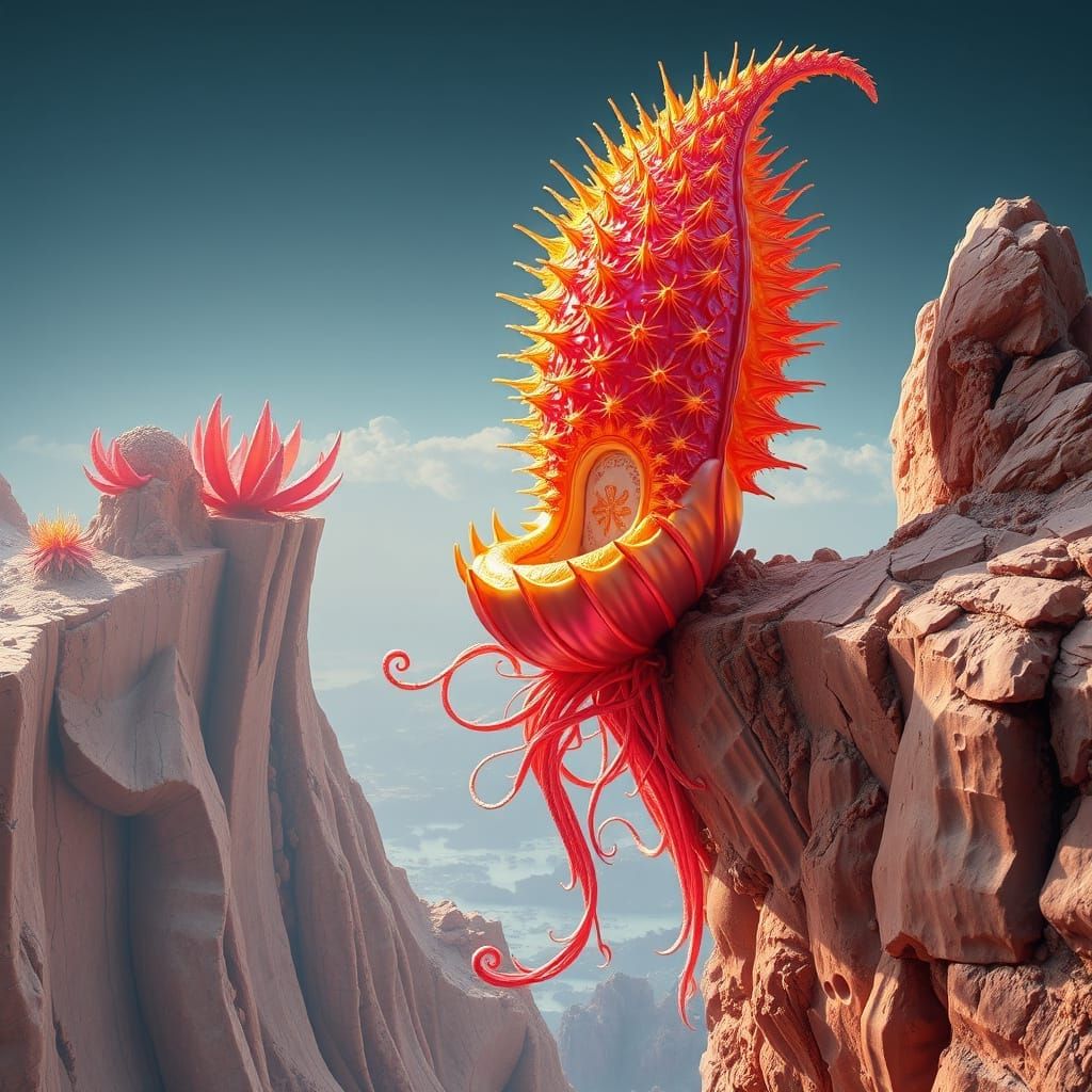 Gargantuan Seed Pod Hybrid: Abstract Postmodern Sculpture