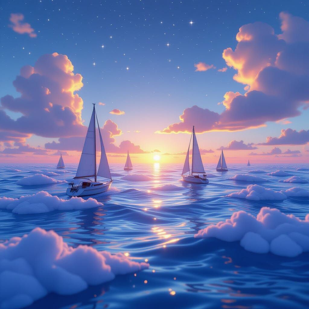 Where the sky and sea become one.  An endless ocean where wa...