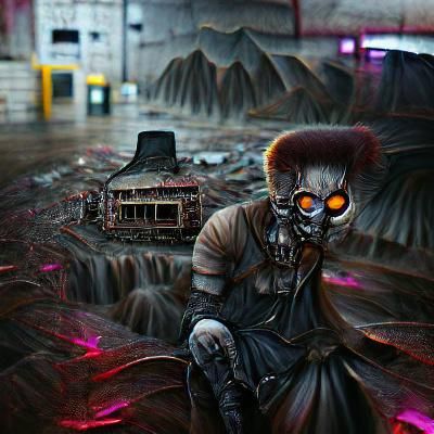 Pennywise in Cyberpunk Wasteland