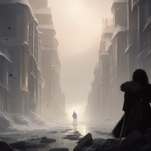 Jon Snow Dark Fantasy Portrait in 8K