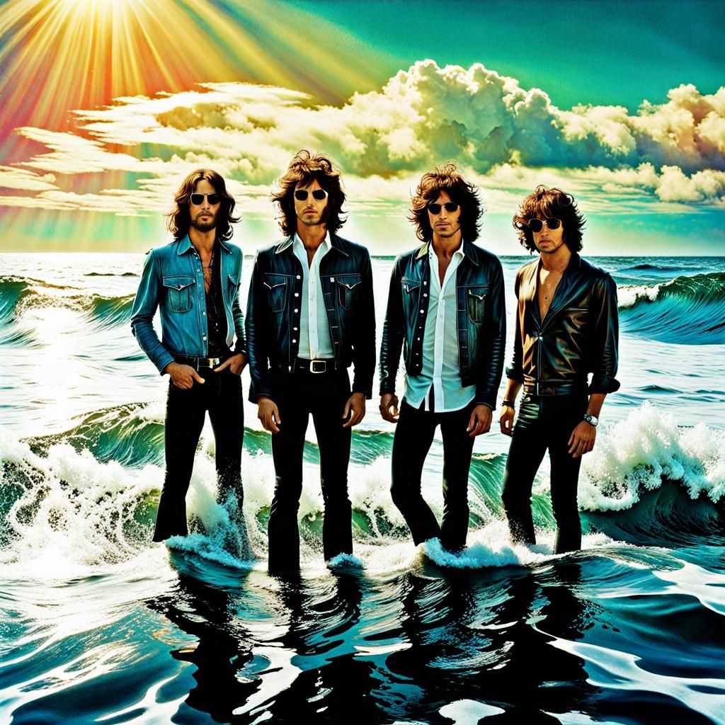 1960s Rock Band Album Cover Art